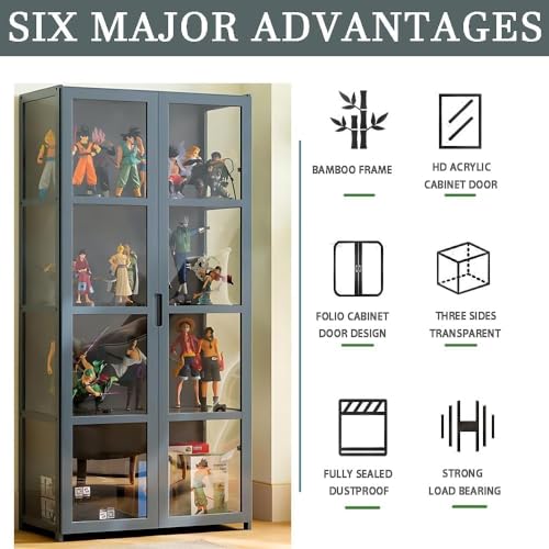 5-Tier Curio Display Cabinet with Acrylic Door X650