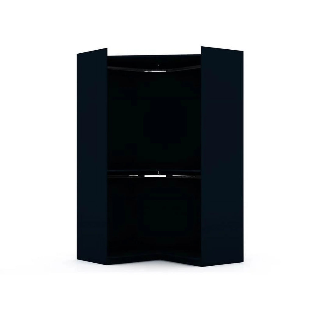 Midnight Blue Wood Corner Wardrobe Closet H794685