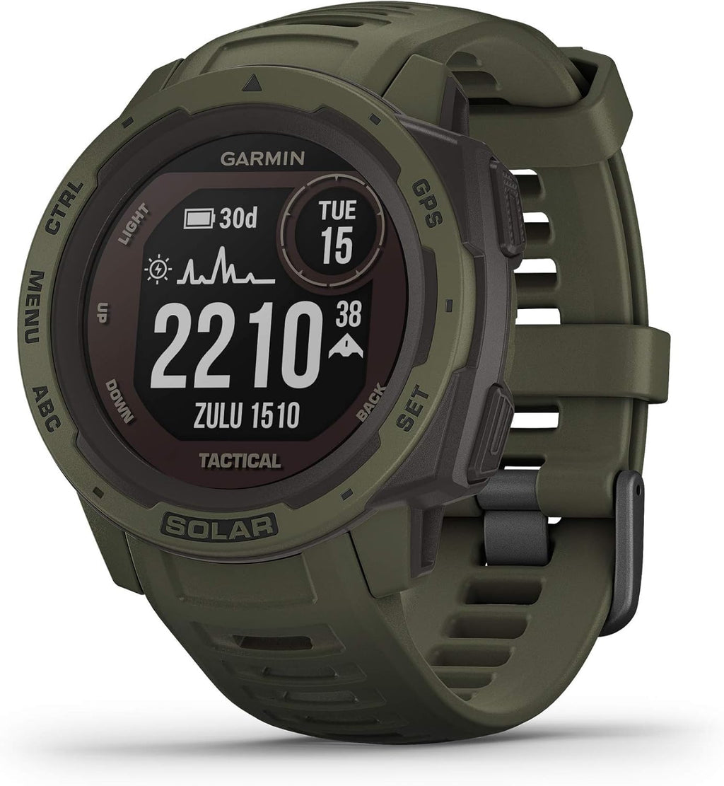 Moss Green Solar-Powered Rugged Outdoor Smartwatch K451394