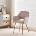 Grey Faux Fur Side Chair with Wood Metal Legs F804812