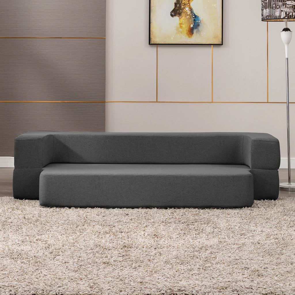 Dark Gray Folding Queen Size Sleeper Sofa Bed S537