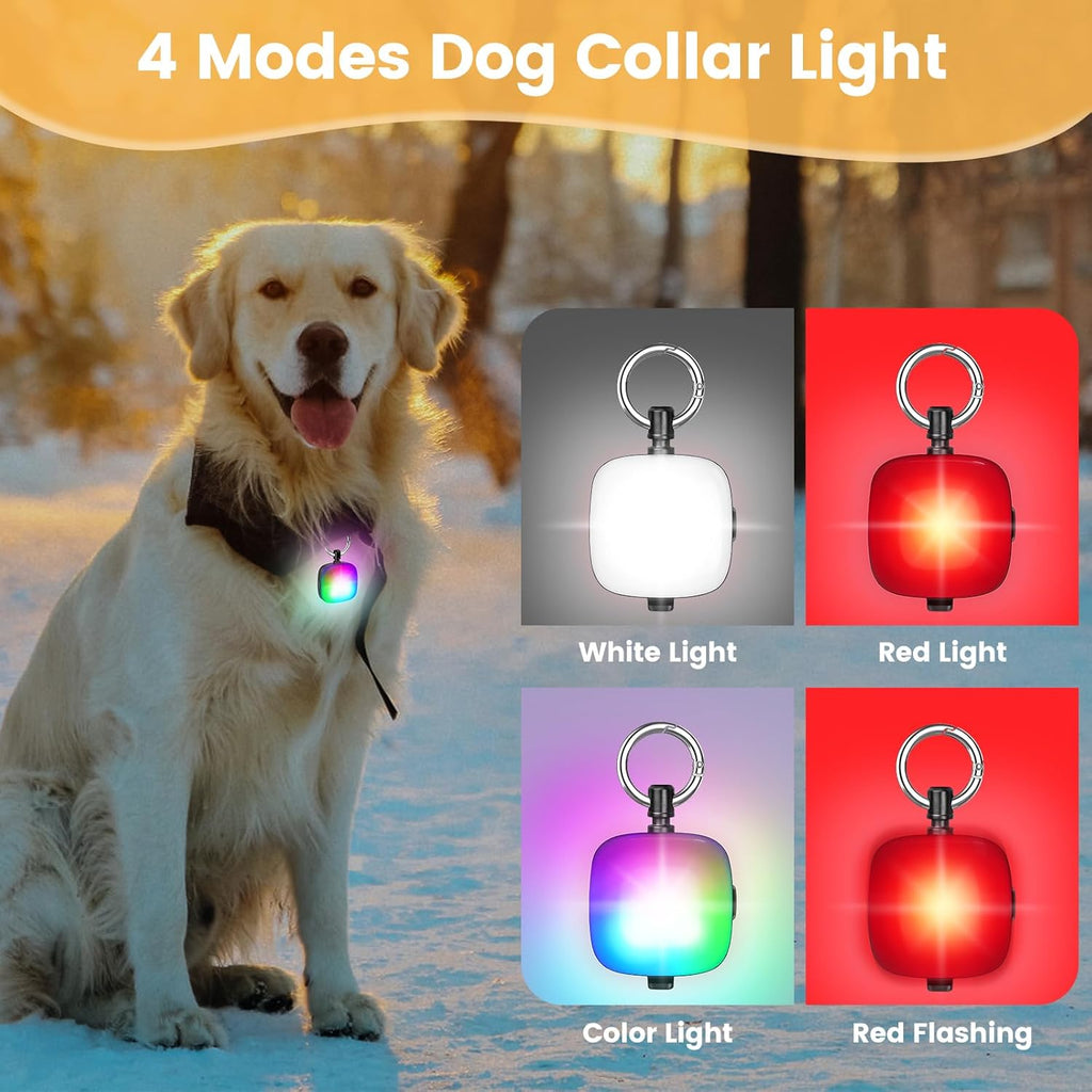 2 Packs USB Rechargeable IP68 Waterproof Dog Collar Light D457159