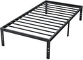 Twin Size Metal Platform Bed Frame with Steel Slat Support, Black N21211
