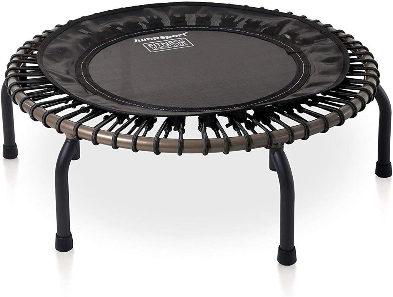 Black 39-Inch Fitness Rebounder Trampoline with Steel Handle Bar D261