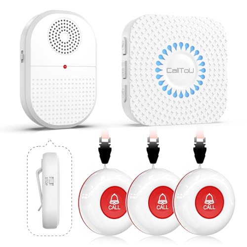 Wireless Caregiver Pager Call Button Emergency Alert System Waterproof Call Bell K1821