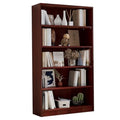 5 Shelf Wooden Bookcase, 60 Inch Height, Cherry L3639