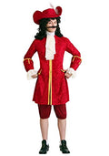 Adult Plus Size Pirate Captain Attire with Long Jacket, Cravat, Pants, and Hat C498197