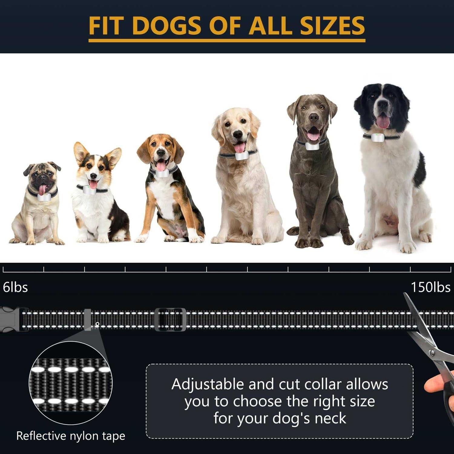 Rechargeable Dog Bark Collar 2 Pack with 4 Adjustable Sensitivity K6279