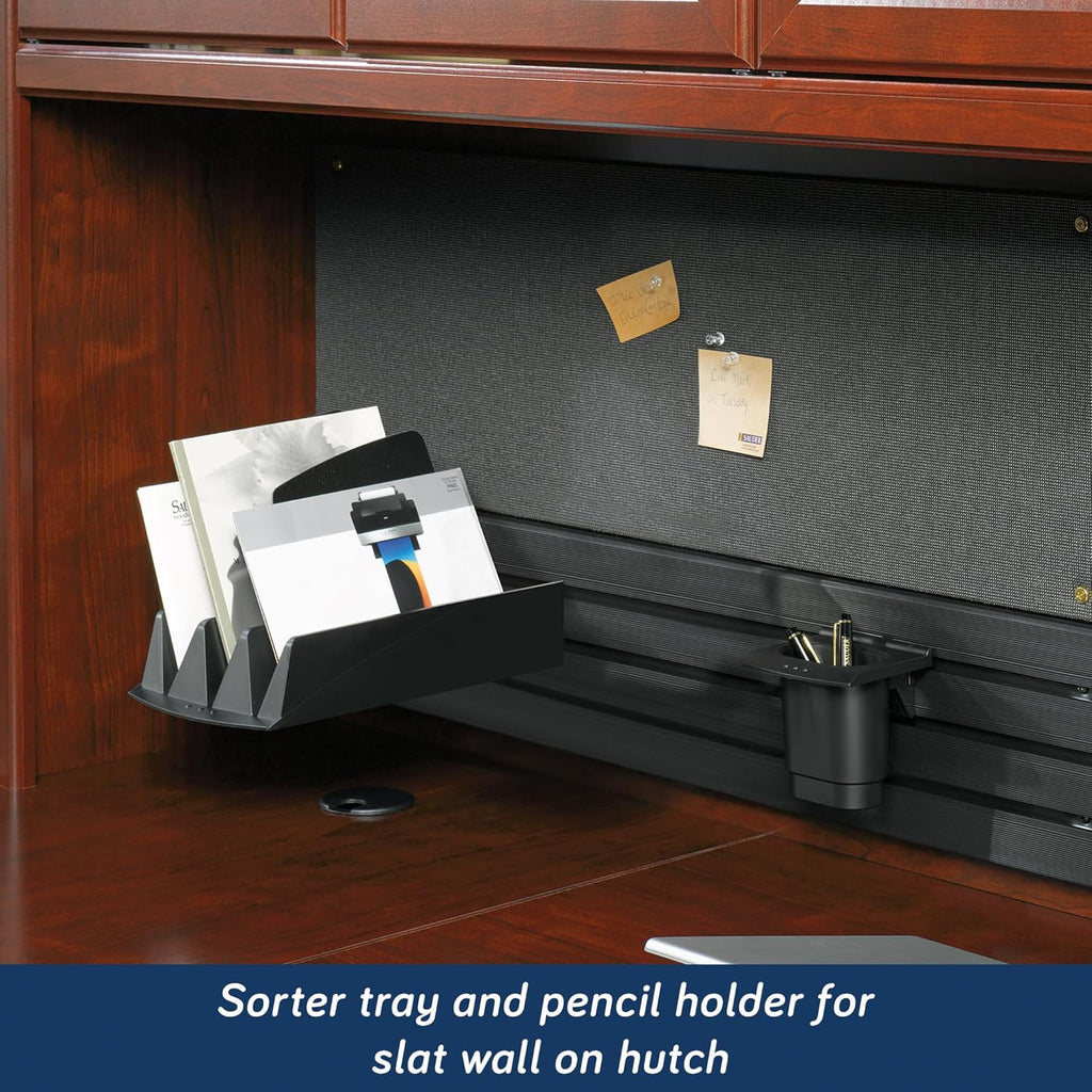 L-Shaped Desk with Hutch, Classic Cherry G828