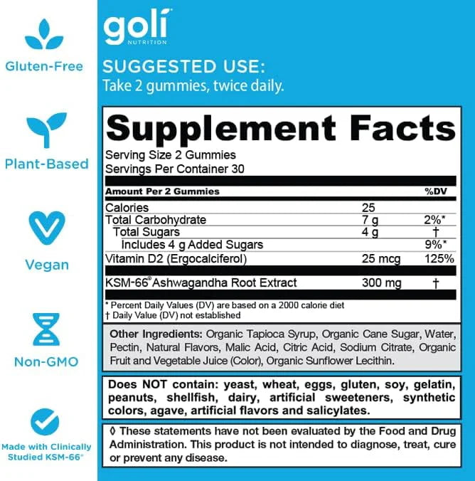 Mixed Berry Ashwagandha Gummies, 60 Count M33622