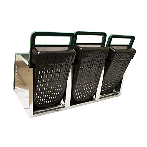 3 Compartment Roll Out Nesting Box for Chickens with Lid Cover R106657