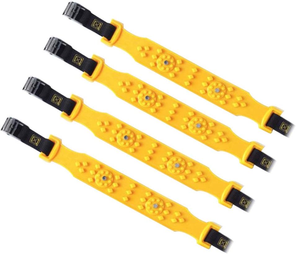 10Pcs Car Snow Chains Yellow Pack of 2 N8905