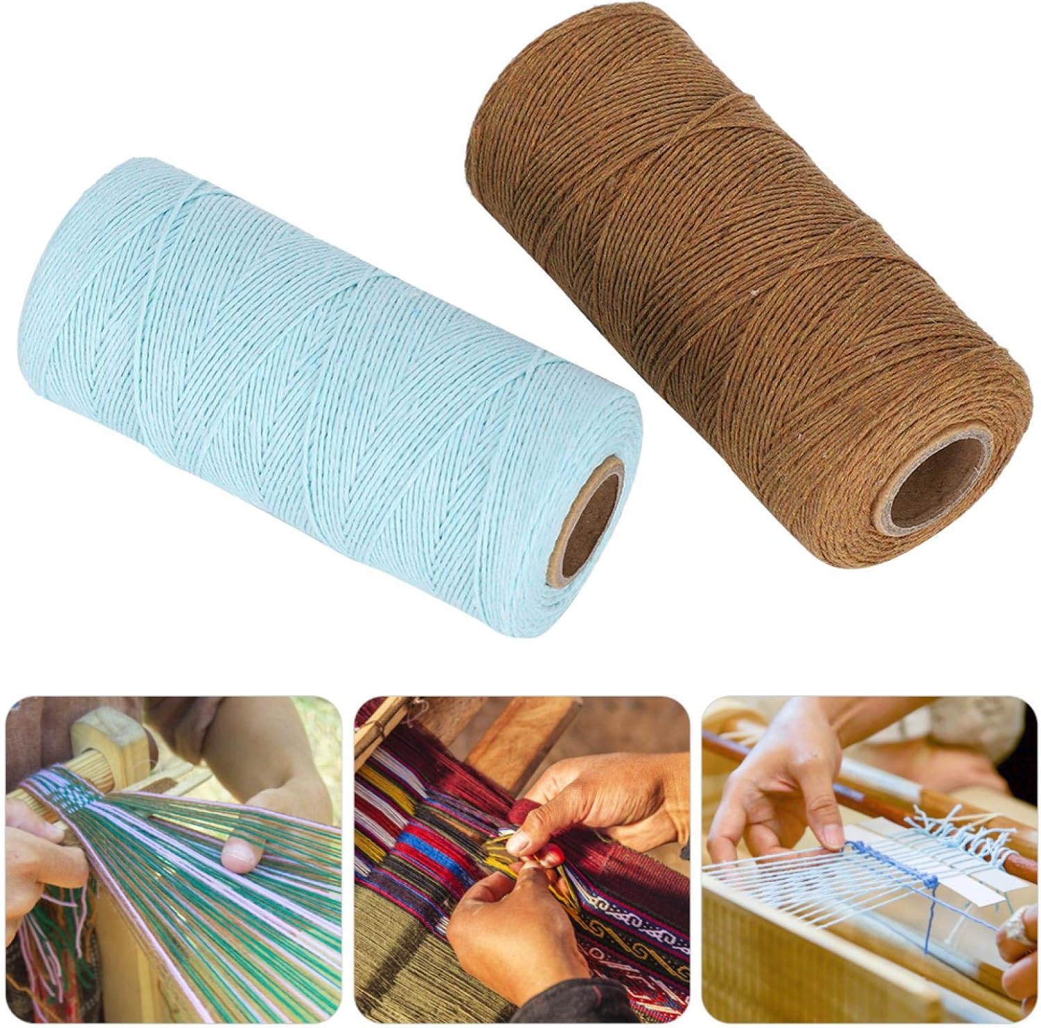 8/4 100% Cotton Weaving Warp Thread 2 Rolls 2 Colors X55299