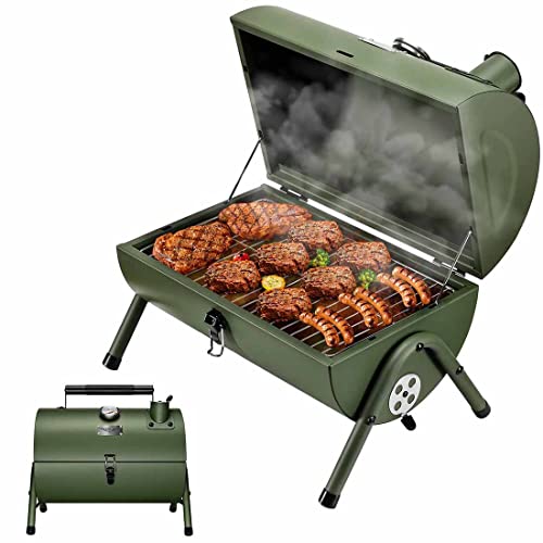 Adjustable Portable Charcoal Grill Metal Small BBQ Smoker V314953