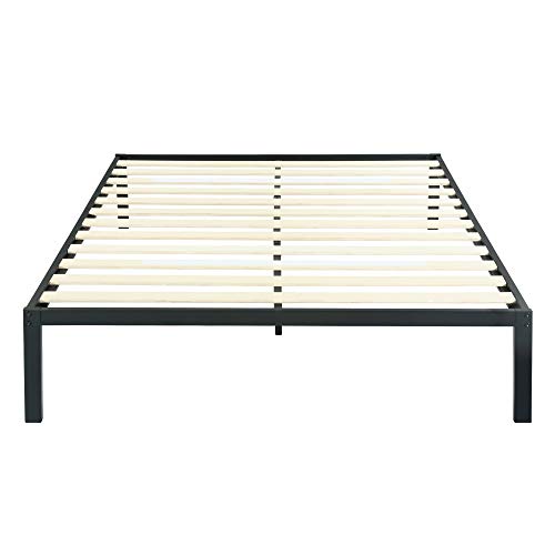 18 Inch Tall Heavy Duty Steel Slat Bed Frame Full Black A665233