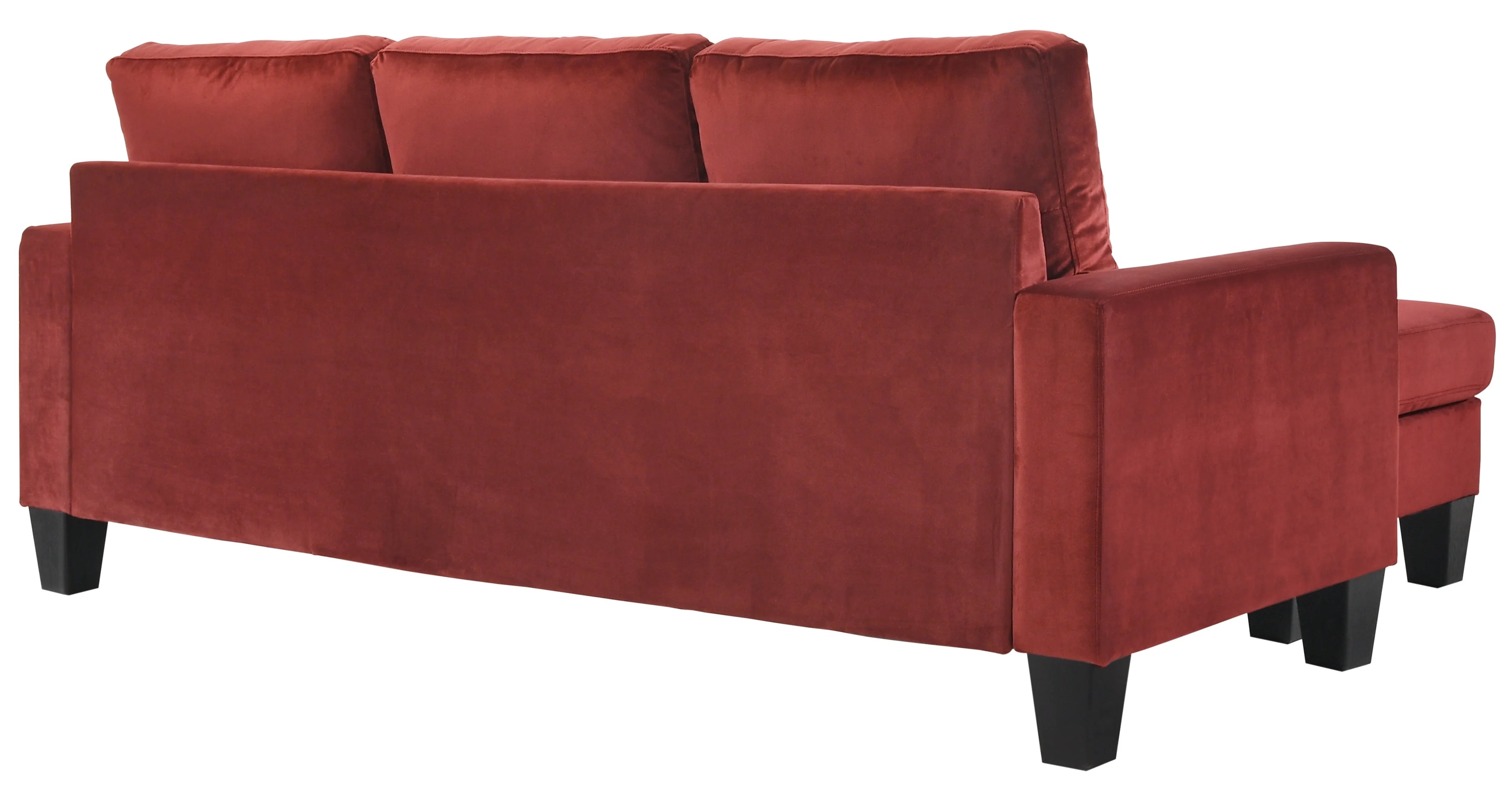 Burgundy Sofa Chaise S318