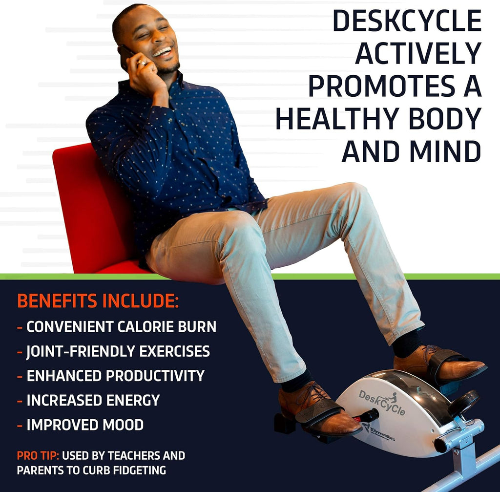 Under Desk Bike Pedal Exerciser with LCD Display O9039