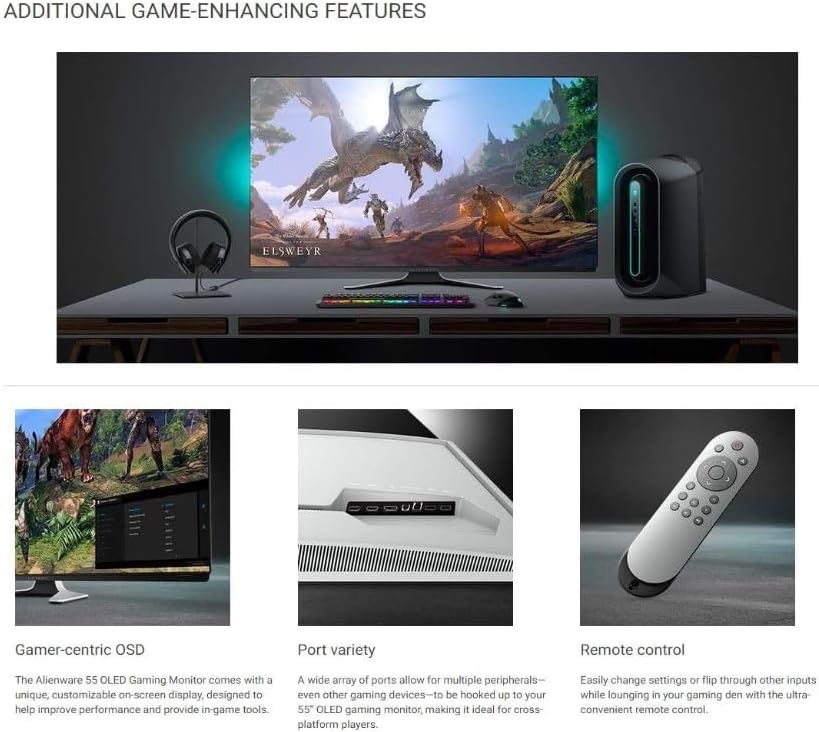 55" OLED Gaming Monitor 4K 120Hz T523