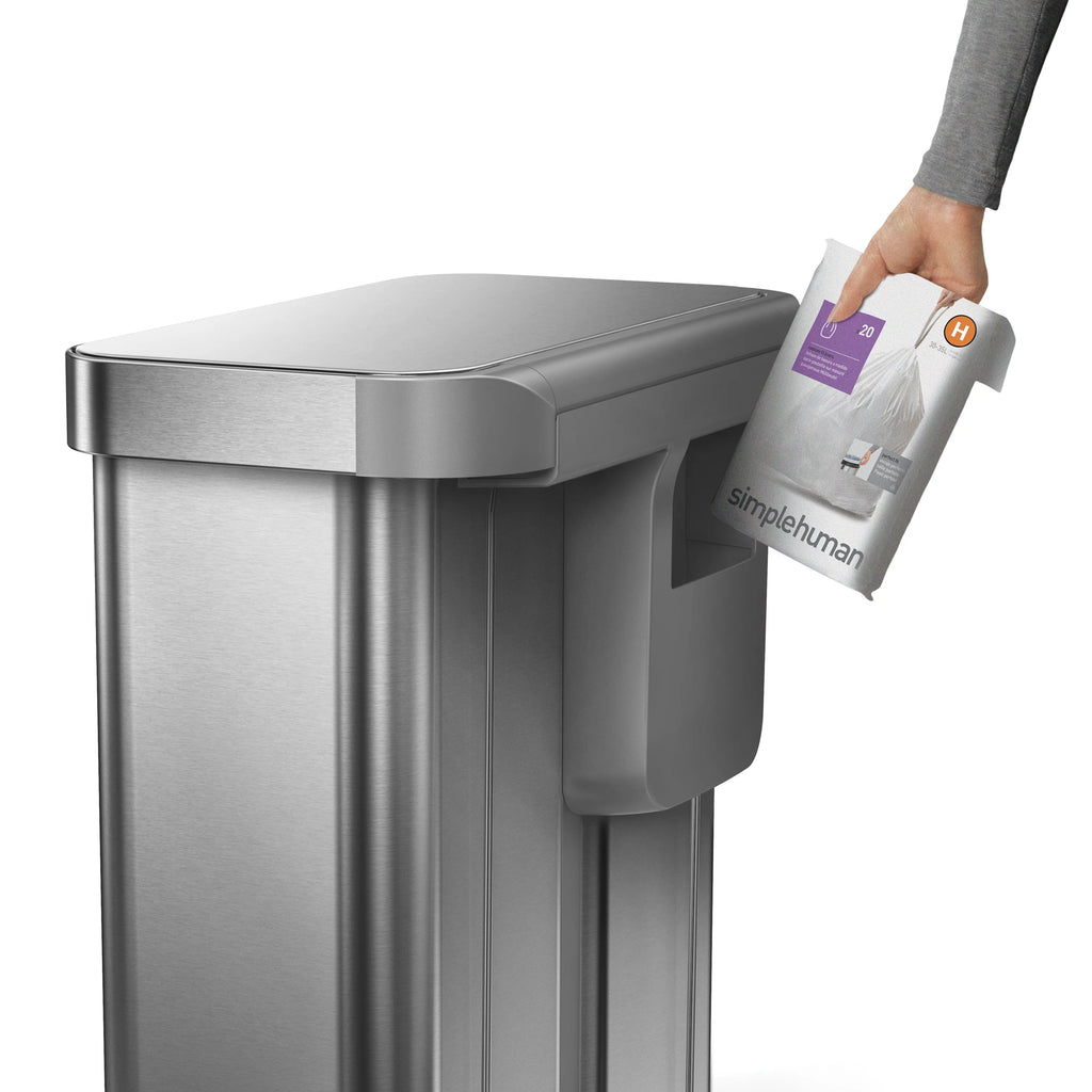 58 Liter Stainless Steel Dual Compartment Step Trash Can O5943
