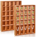Black 2PCS Wood Shot Glass Display Case C5174