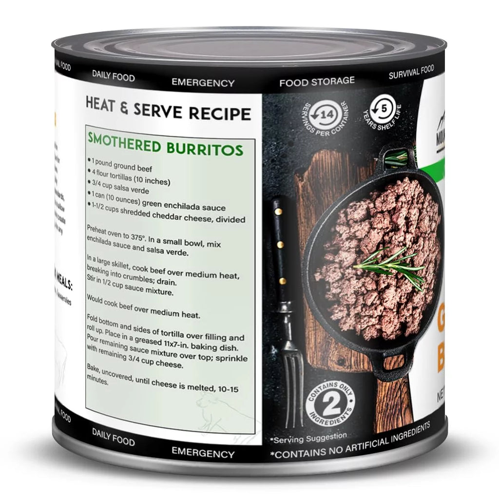 6 Cans Pack Canned Ground Beef 28 Ounce Cans Fully Cooked S671315