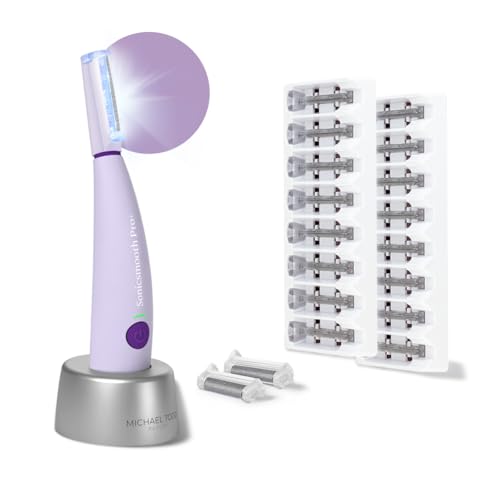 Dermaplane Razor with LED Light, 16 Blades & 2 Exfoliation Tips U80909
