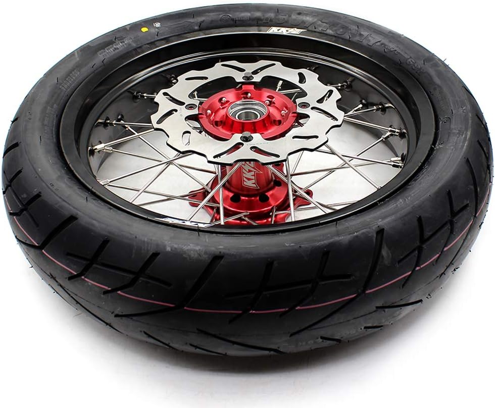 Red Hub Supermoto Wheels with CST Tires U40826