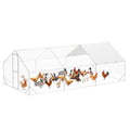 Large Metal Chicken Coop with Waterproof Cover 9.8 x 13.1 x 6.6ft K174
