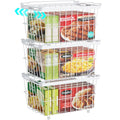 3 Pack Adjustable Black Freezer Organizer Bins T62813