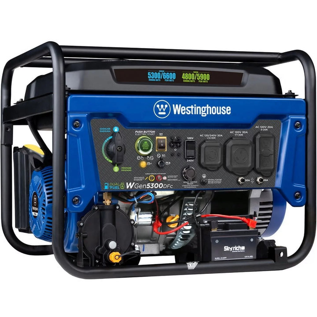 6600 Peak Watt Dual Fuel Portable Generator A64194