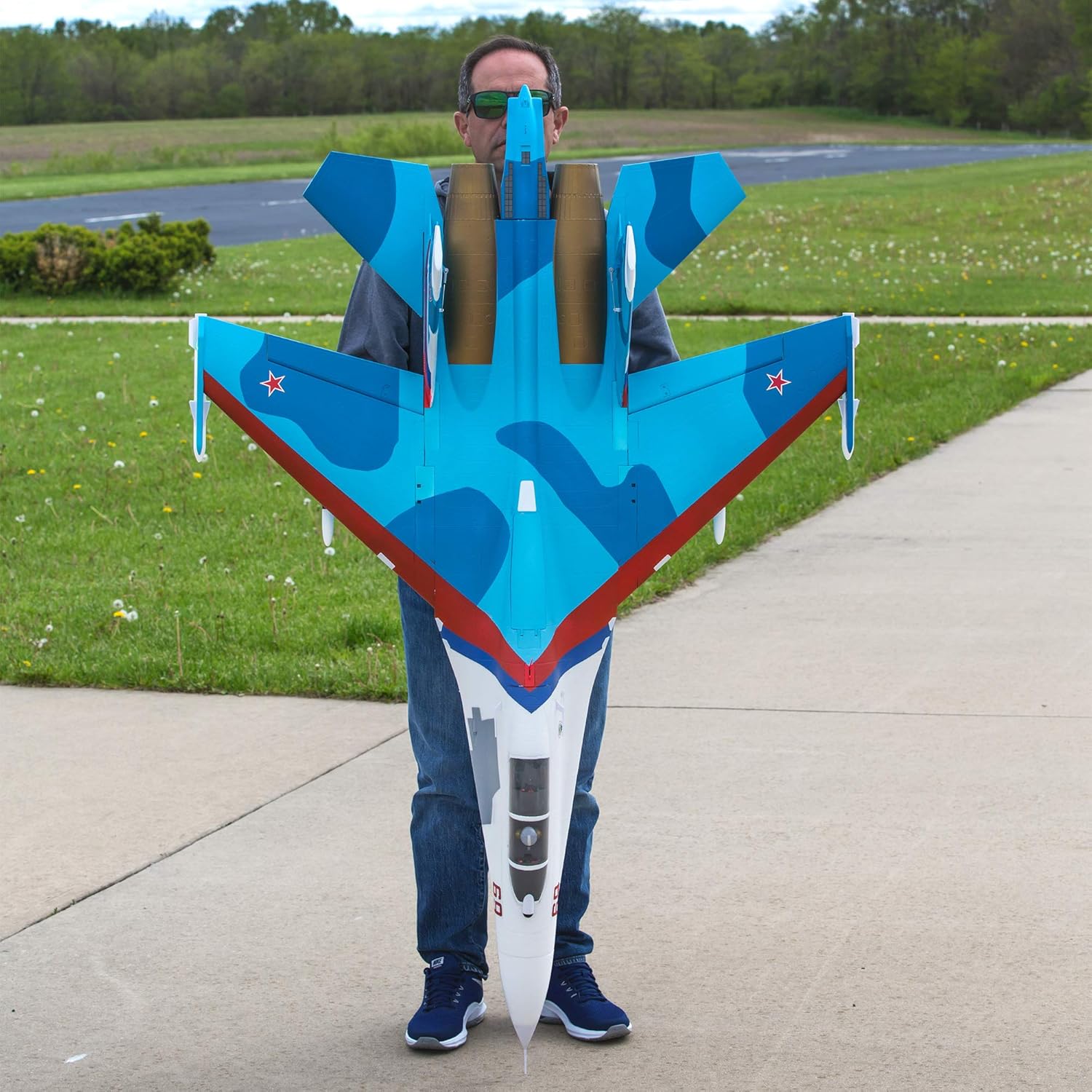 RC Airplane SU-30 Twin 70mm EDF BNF Basic 1100mm S843