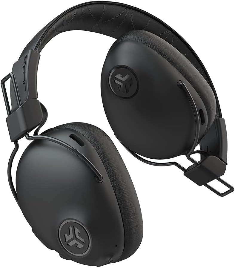 Black Bluetooth Wireless Over-Ear Headphones with Active Noise Cancellation X464