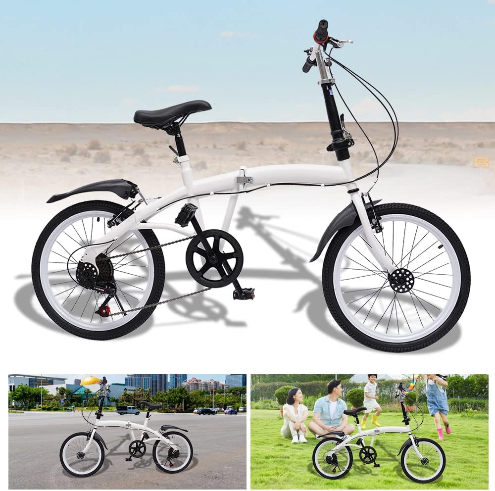 20" 7 Speed Folding Bike Carbon Steel J82878