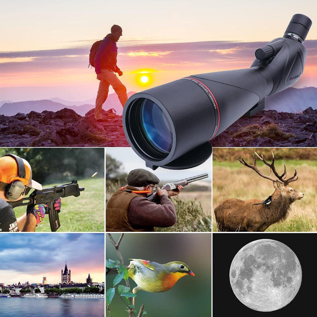 20-60x80 Waterproof BAK4 Spotting Scope with Tripod Q261