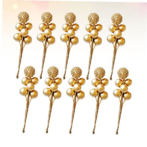 20 Pcs Red Berry Picks Artificial Christmas Decor L830