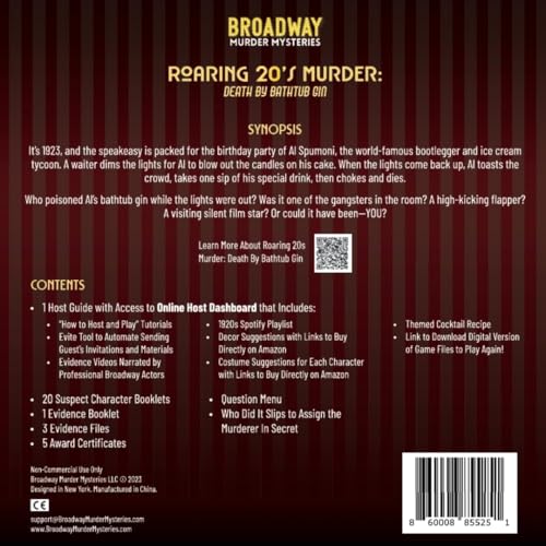 Murder Mystery Game Physical Game Kit X6588
