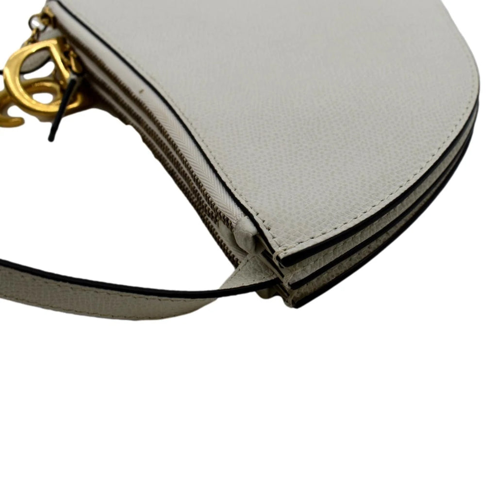 White Leather Crossbody Pouch Bag G867474