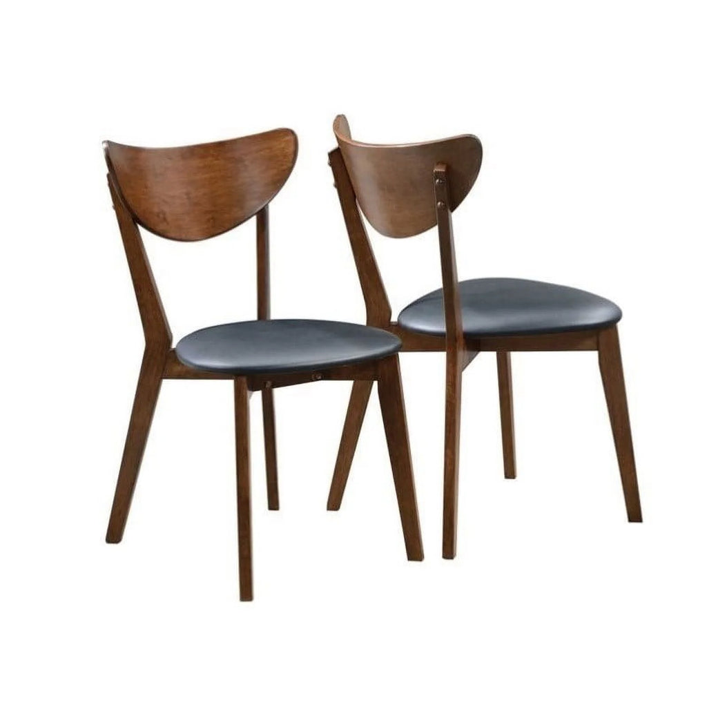 5 Piece Dining Table and 4-Chair Set in Dark Walnut F351