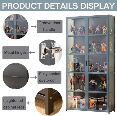 5-Tier Curio Display Cabinet with Acrylic Door X650