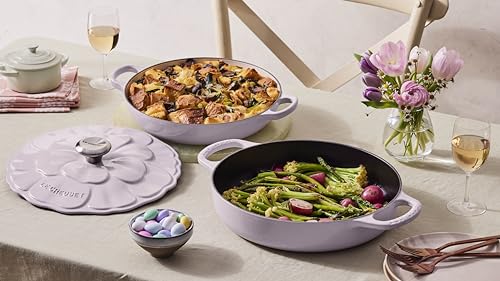 2.25qt White Enameled Cast Iron Braiser E5462