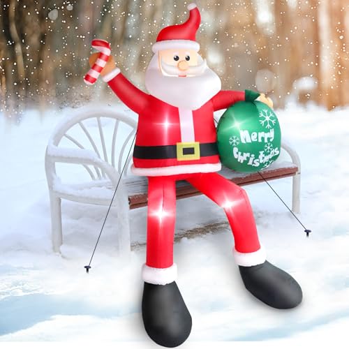 8 FT Blow Up Santa Claus with Gifts Bag Outdoor Decorations H466
