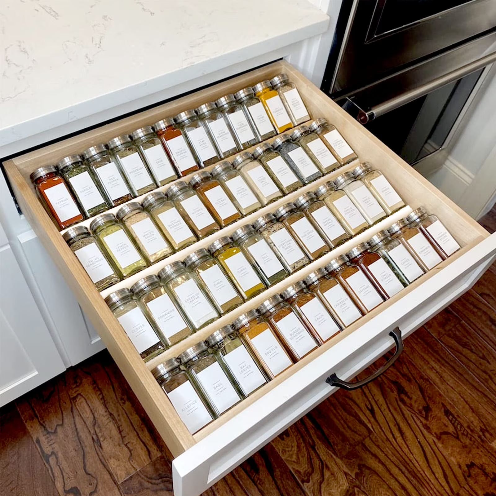 4 Tier 2 Set Expandable Acrylic Spice Drawer Organizer X33302