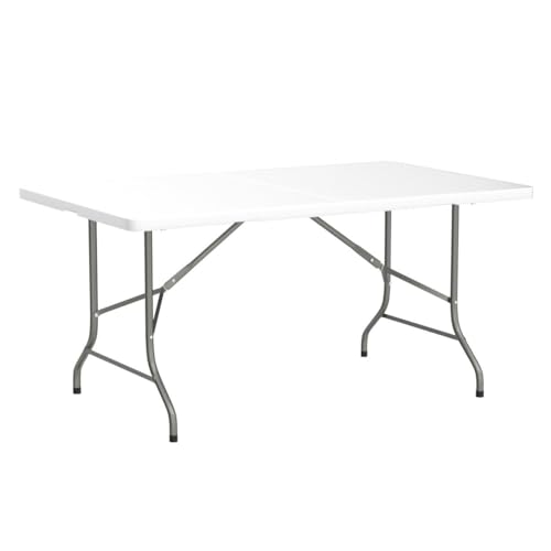 White Plastic 6ft Folding Table J9612