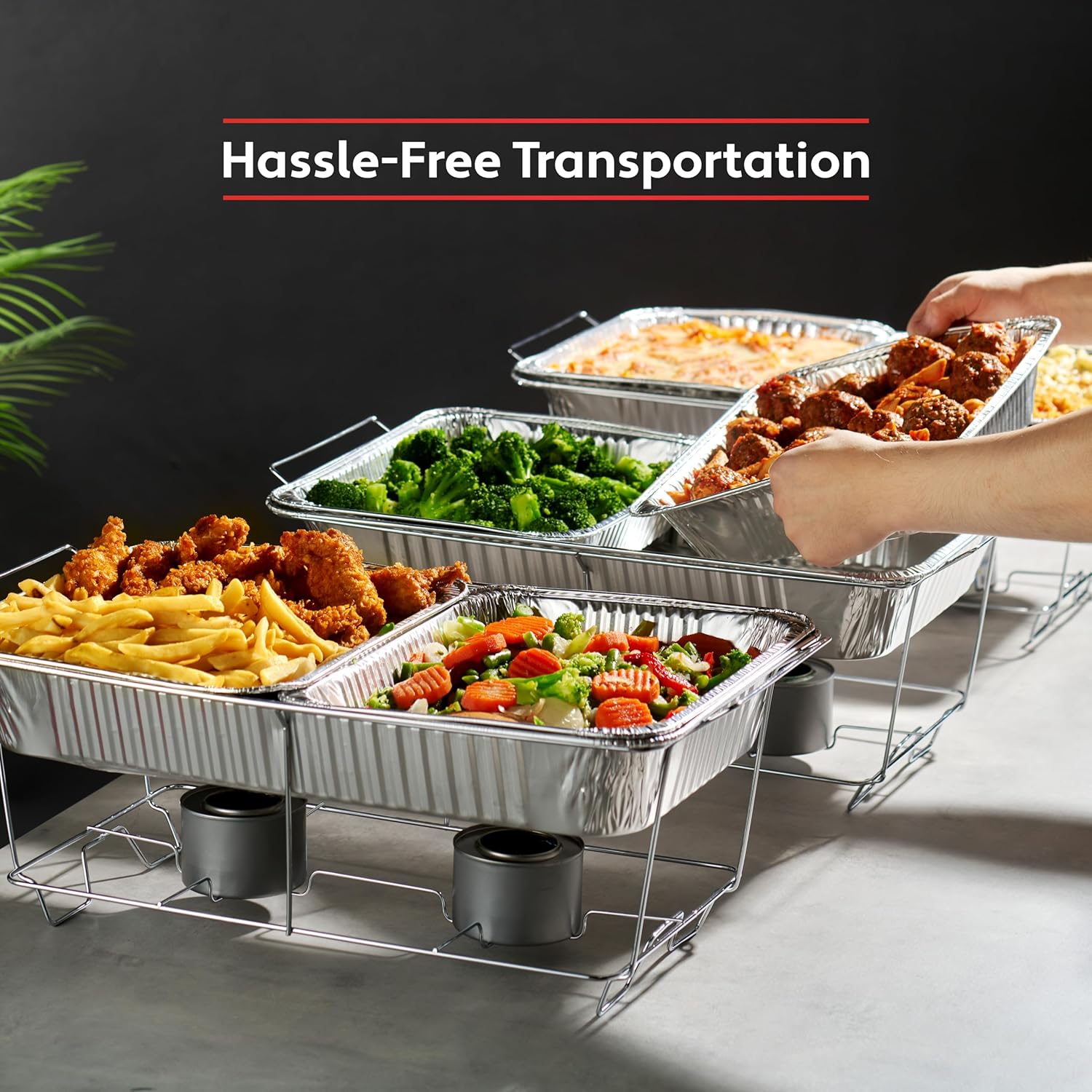 25 Pack 9x13 Aluminum Baking Pans with Lids H889682