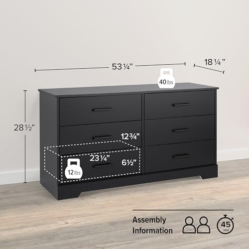 Brown 6-Drawer Double Dresser S6391