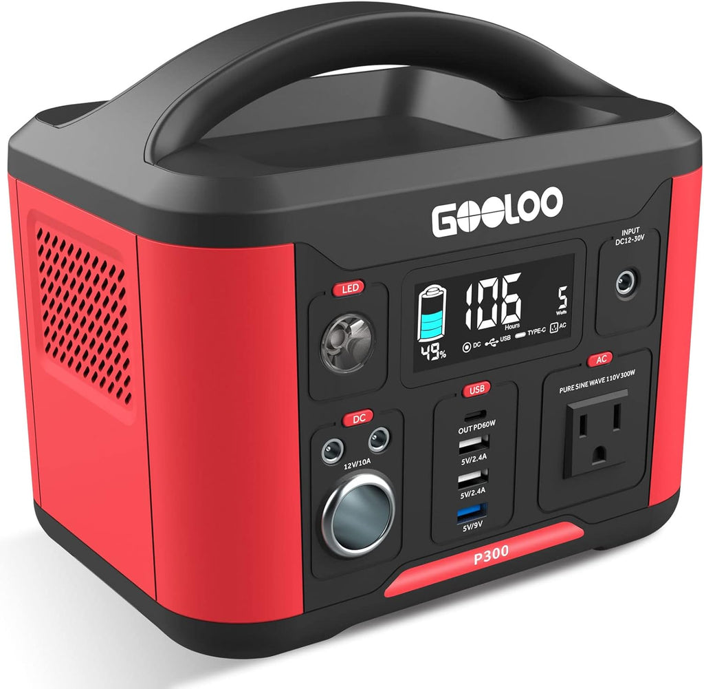 Portable Power Station 626Wh 600W AC Outlets Lithium Battery Q22598