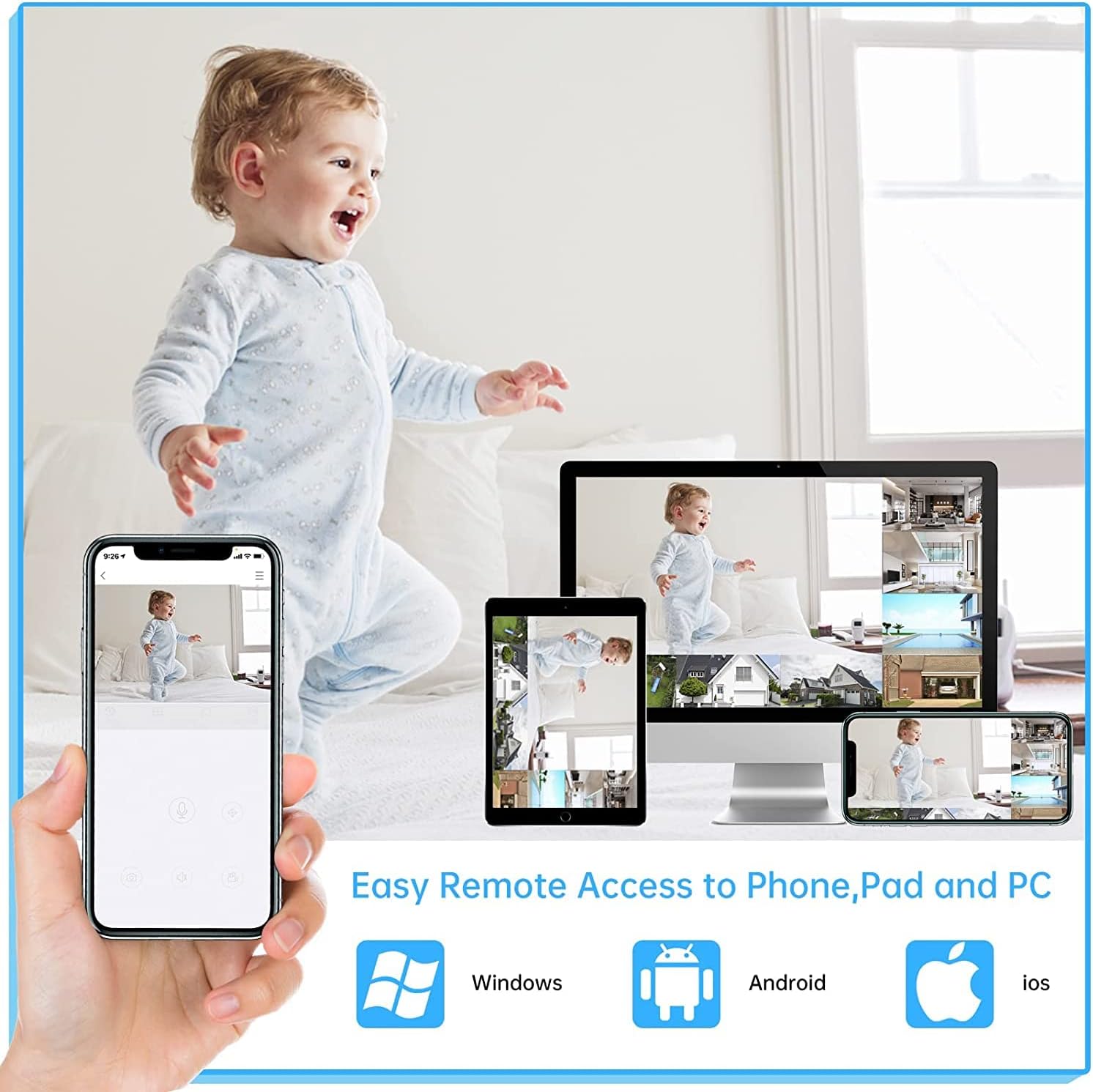 8 Channel 2TB NVR Security Camera System with 4PCS IP WiFi Cameras E21731