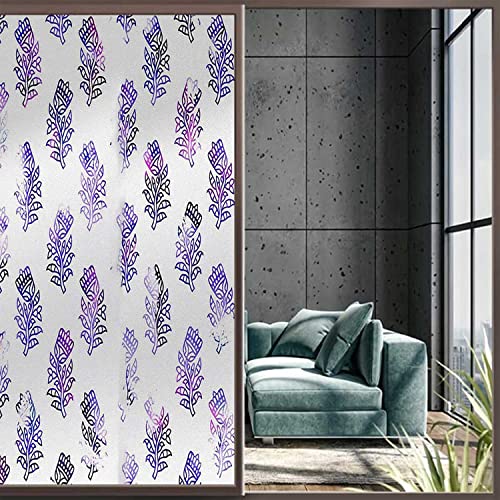Boho Blue PVC Frosted Window Film, 23.6 in x 78.7 in C9828