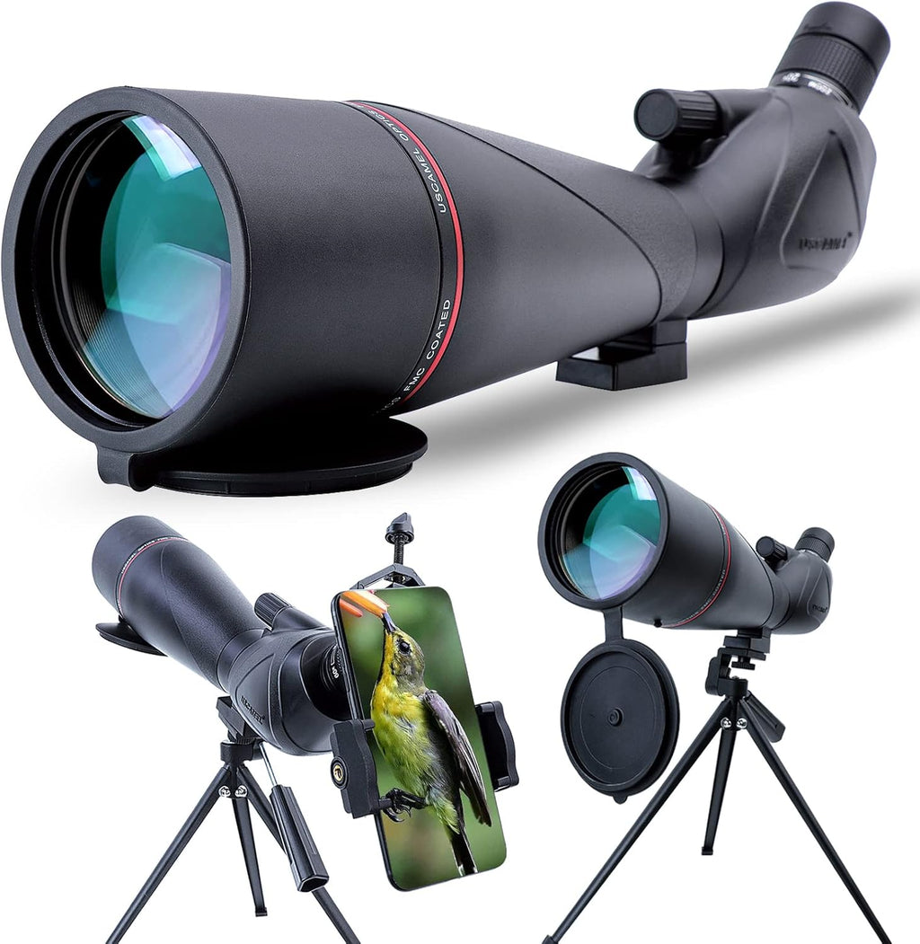 20-60x80 Waterproof BAK4 Spotting Scope with Tripod Q261