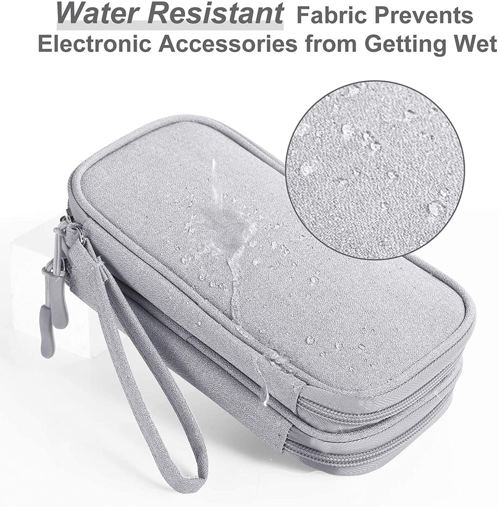 Compact Light Grey Travel Electronics Organizer Bag D46030